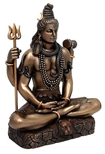 Lord Shiva Statue Shiv Padmasana Sitting Hindu god of Meditation, Yoga, Time, Arts & Dance.