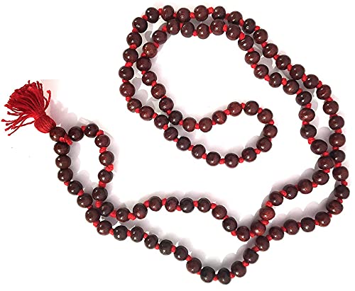 Chandan Jaap mala for Meditation Pooja Chanting Wearing Jewelry Prayer Beads Red Mala