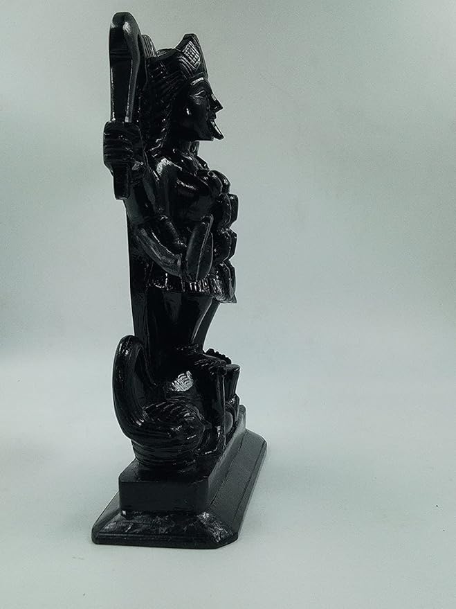 Marble Kali MATA Murti Statue for Home Temple Use ,Office Temple, Gifted Use Idol Decorative Showpiece 4.5 Inch, Black